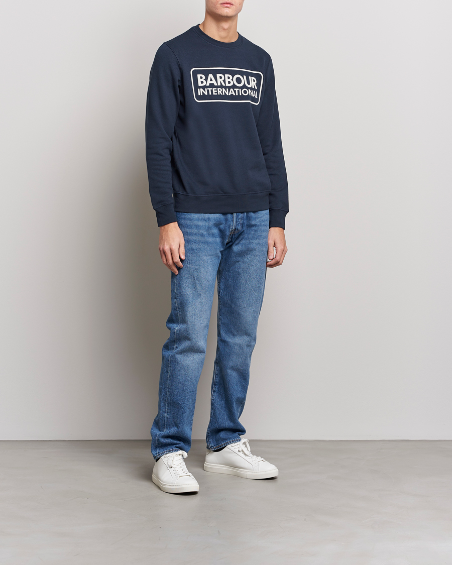 Herre | Gensere | Barbour International | Large Logo Sweatshirt Navy