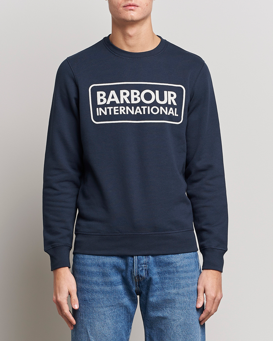 Herre | Gensere | Barbour International | Large Logo Sweatshirt Navy