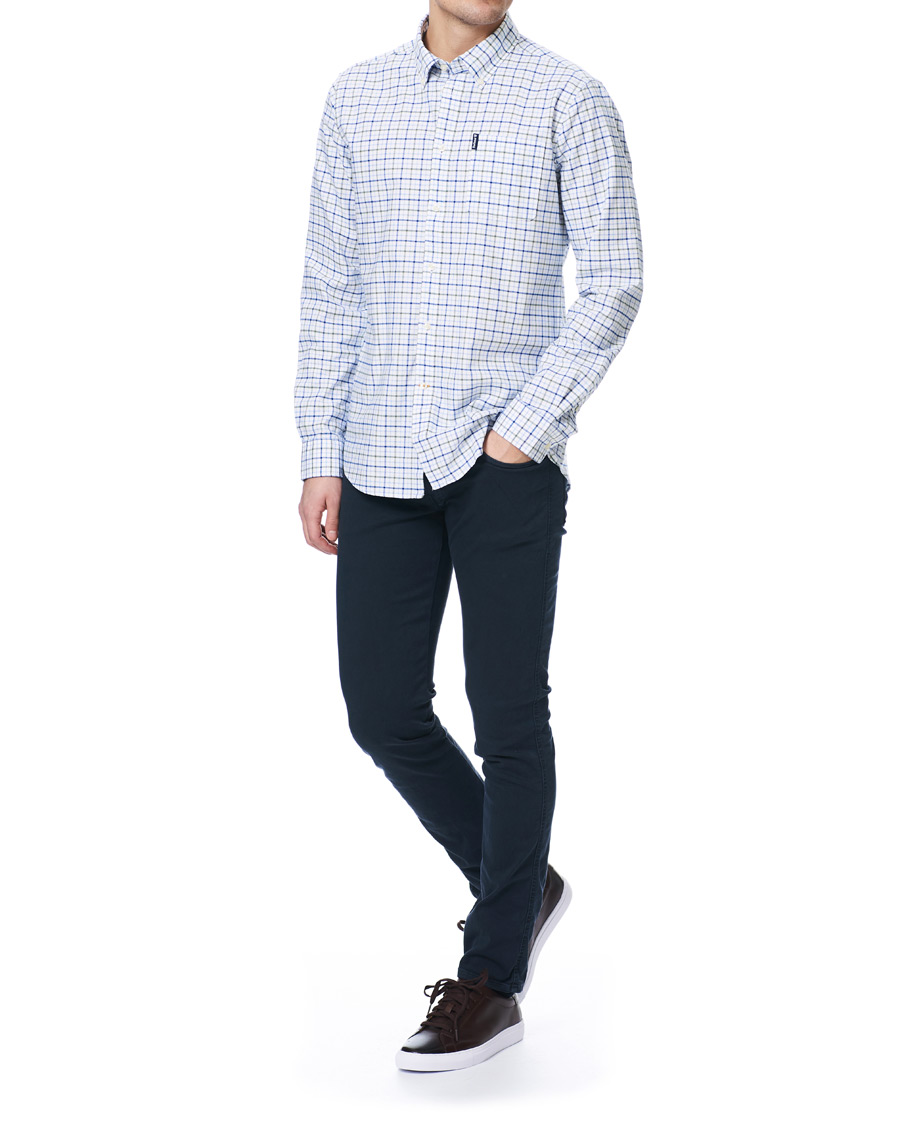 Herre | Skjorter | Barbour Lifestyle | Tailored Fit Check 17 Shirt White/Olive