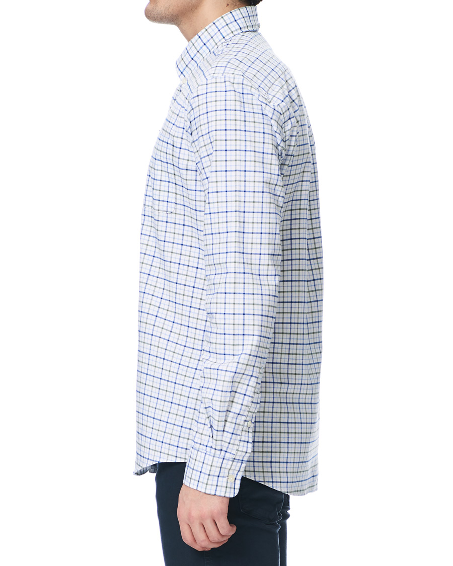 Herre | Skjorter | Barbour Lifestyle | Tailored Fit Check 17 Shirt White/Olive