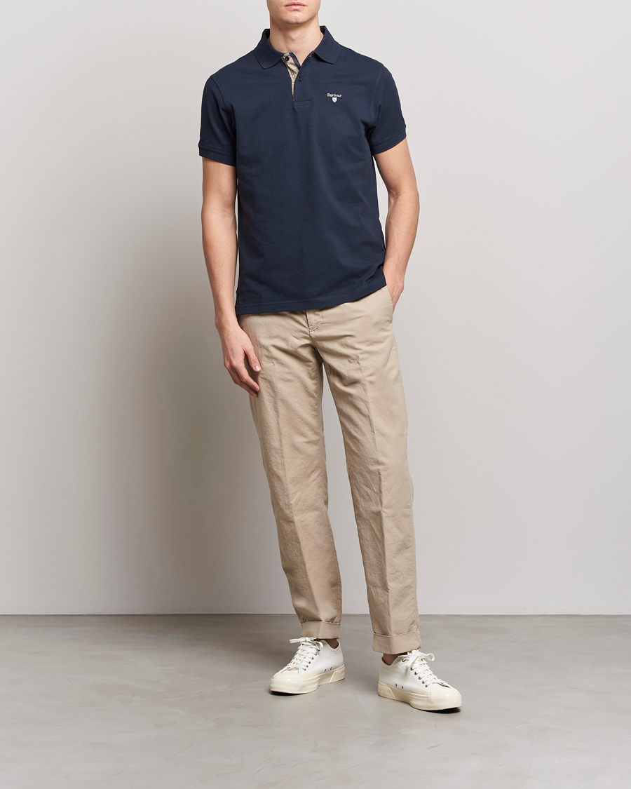 Herre | Pikéer | Barbour Lifestyle | Tartan Pique Polo Navy