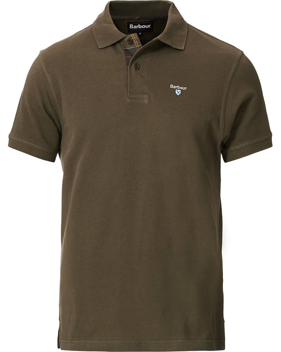 Herre | Pikéer | Barbour Lifestyle | Tartan Pique Polo Dark Olive