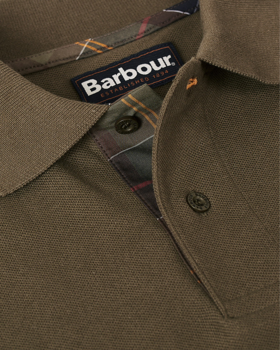 Herre | Pikéer | Barbour Lifestyle | Tartan Pique Polo Dark Olive