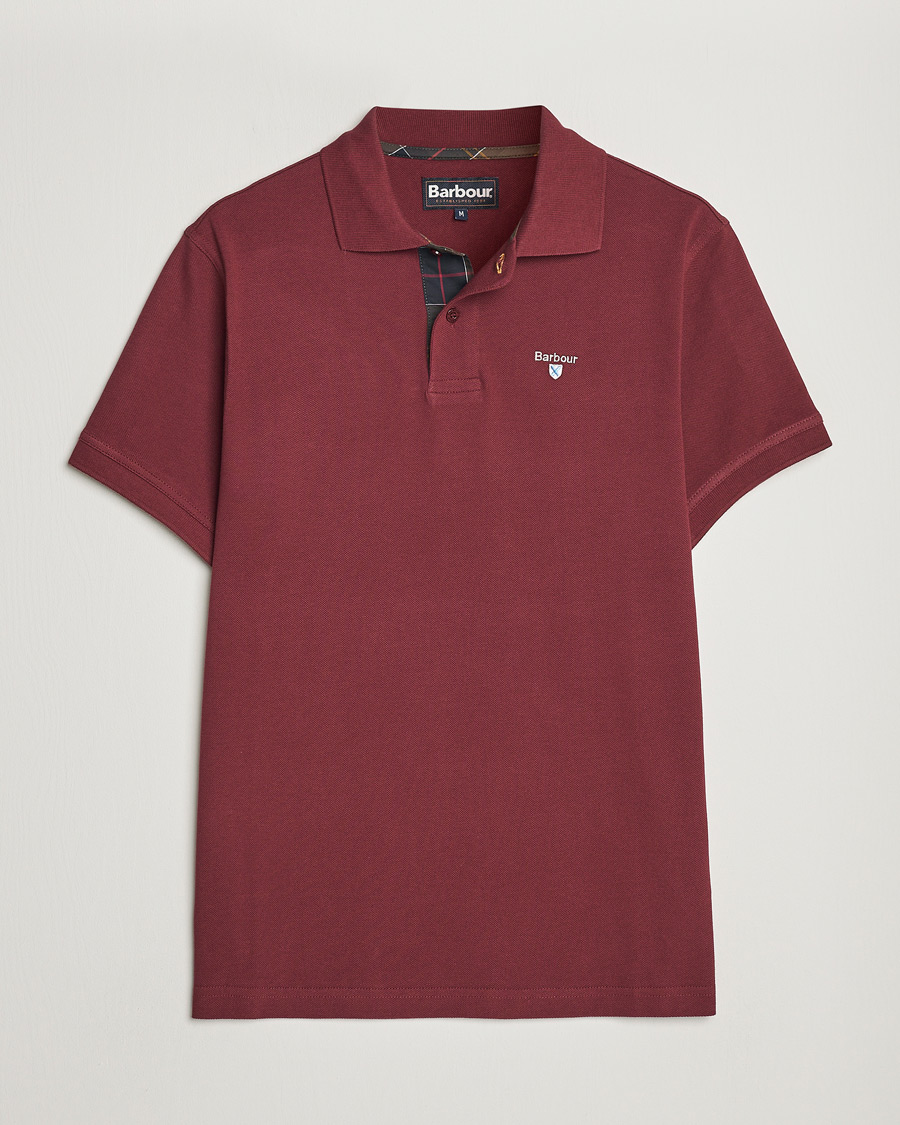 Herre | Pikéer | Barbour Lifestyle | Tartan Pique Polo Ruby