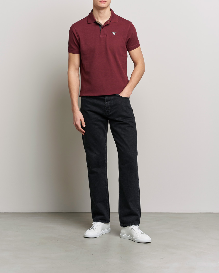 Herre | Pikéer | Barbour Lifestyle | Tartan Pique Polo Ruby