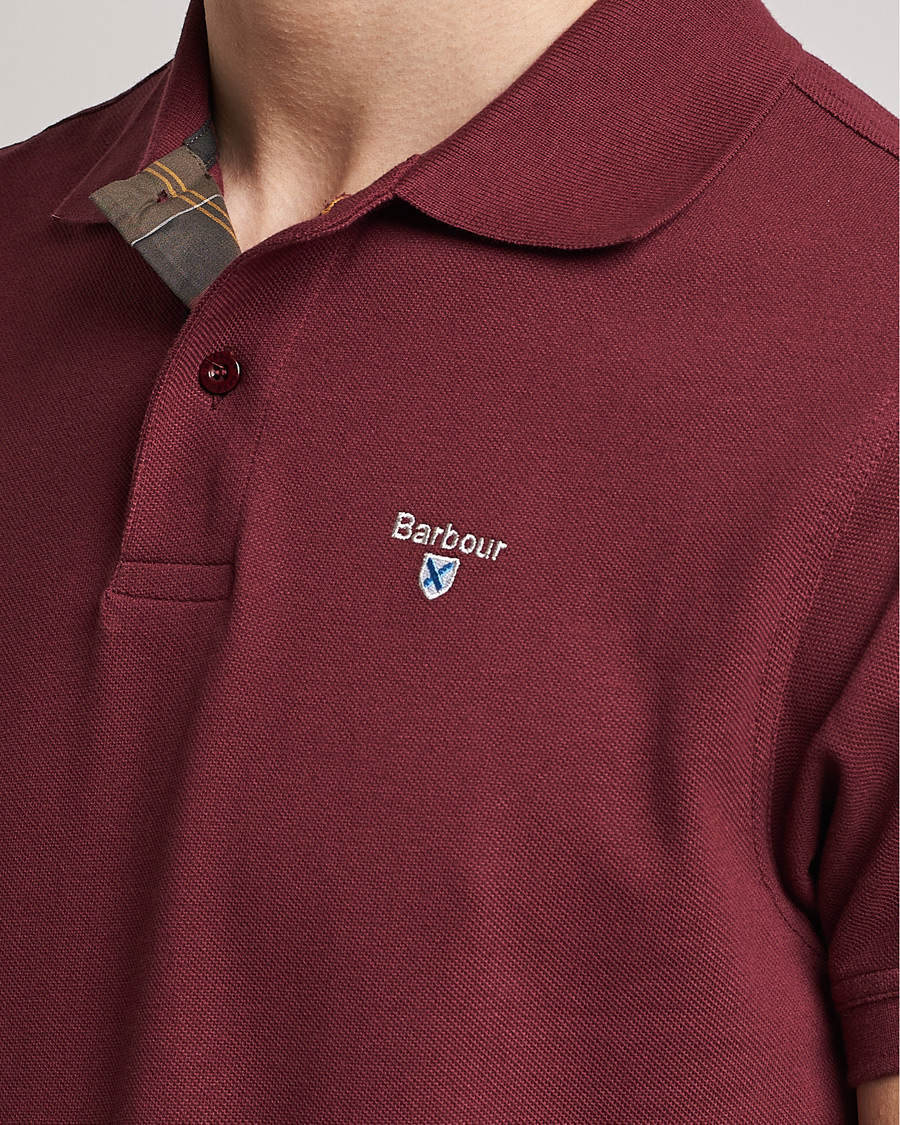 Herre | Pikéer | Barbour Lifestyle | Tartan Pique Polo Ruby