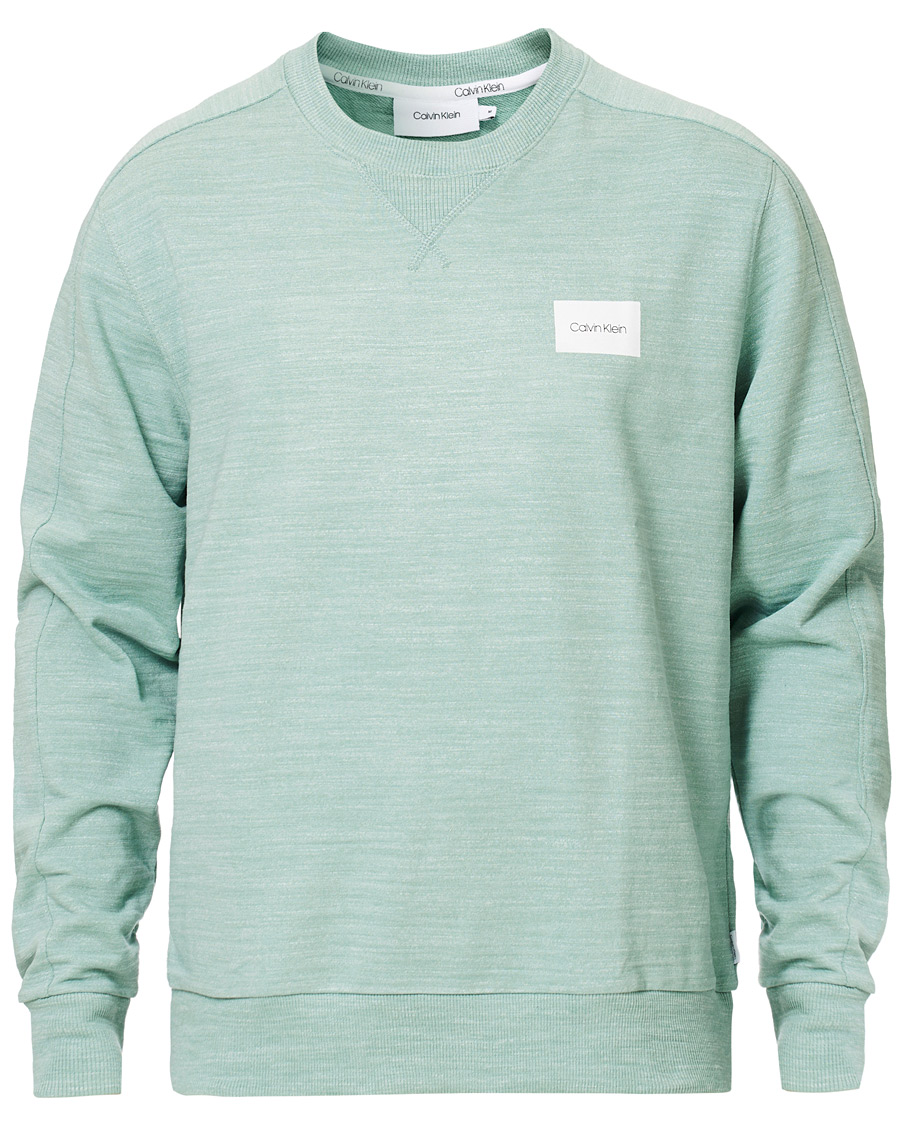 Herre | Gensere | Calvin Klein | Mouline Chest Logo Crew Neck Sweatshirt Granite Green