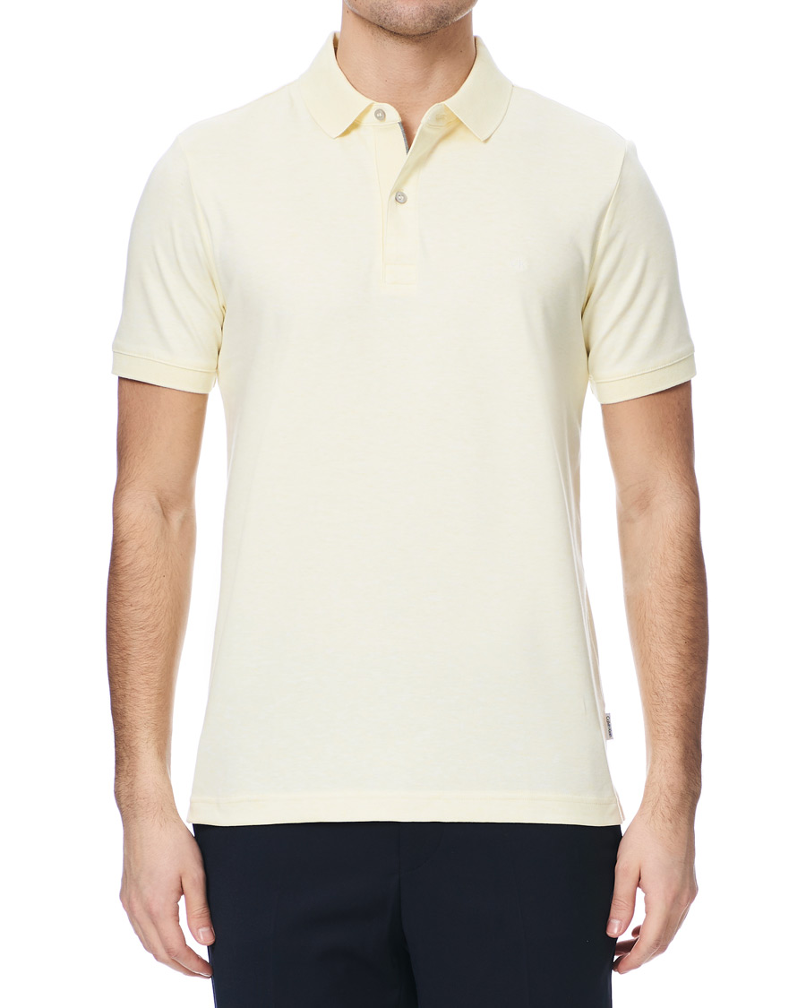 Herre | Pikéer | Calvin Klein | Slim Fit Soft Interlock Polo Pastel Yellow Heather