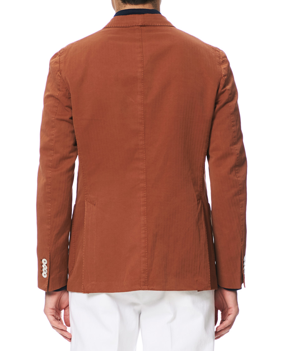Herre | Dressjakker | The Gigi | Linen Herringbone Blazer Orange