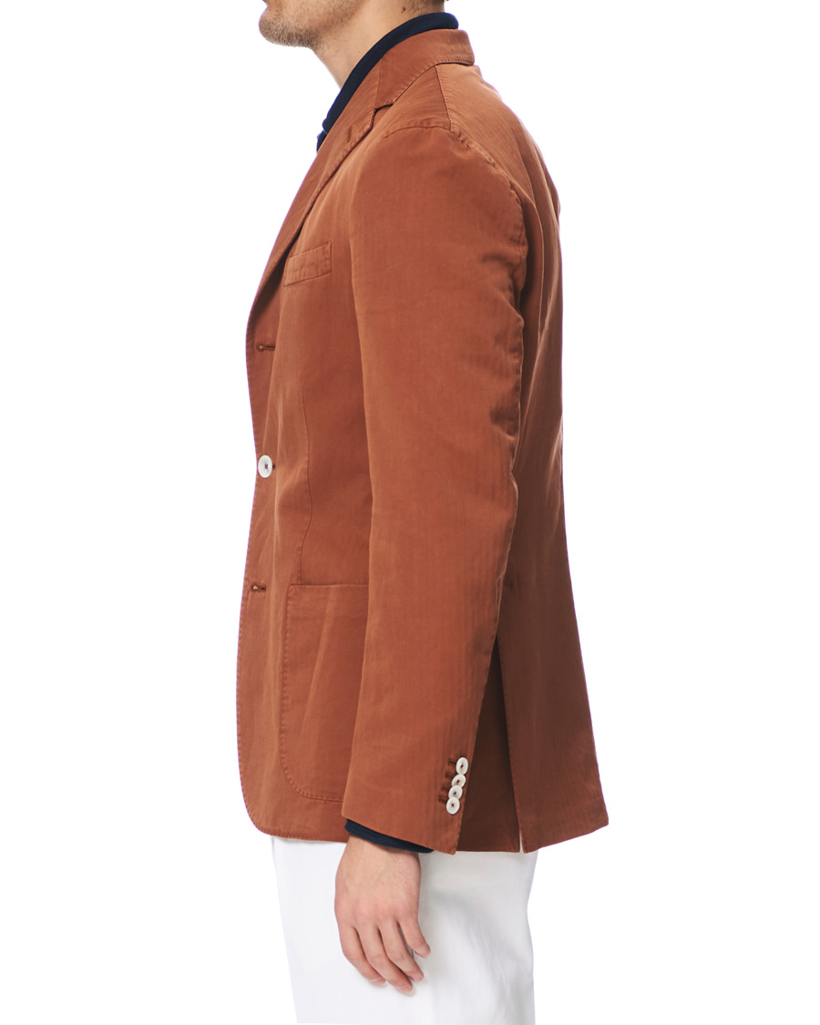 Herre | Dressjakker | The Gigi | Linen Herringbone Blazer Orange