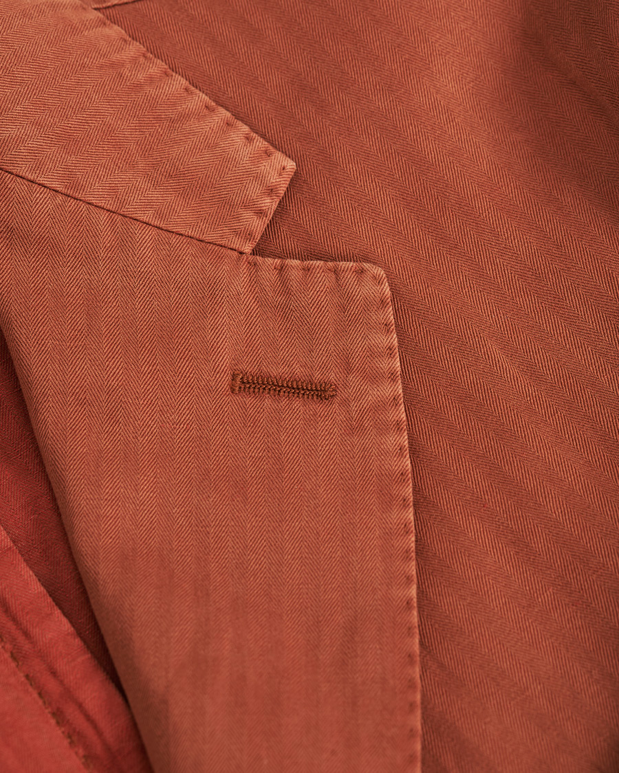Herre | Dressjakker | The Gigi | Linen Herringbone Blazer Orange