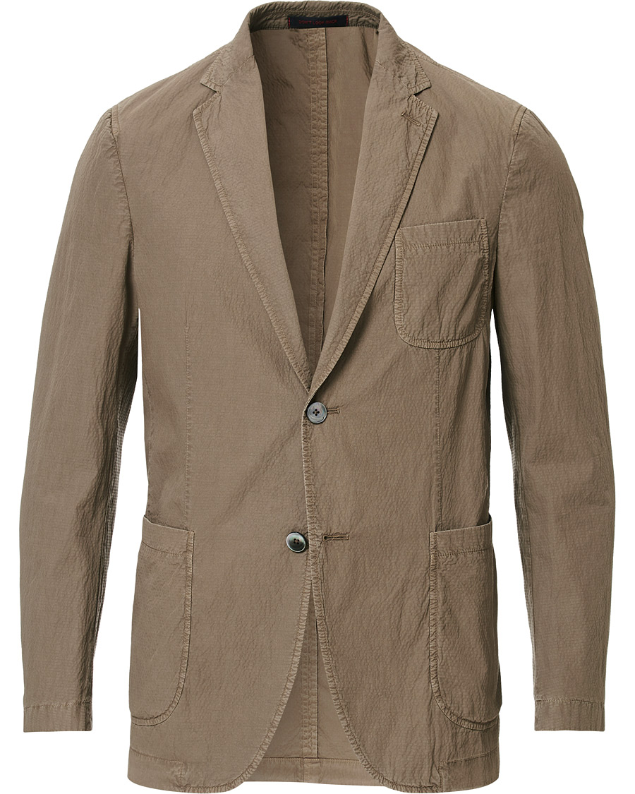 Herre | Dressjakker | The Gigi | Soft Seersucker Blazer Olive