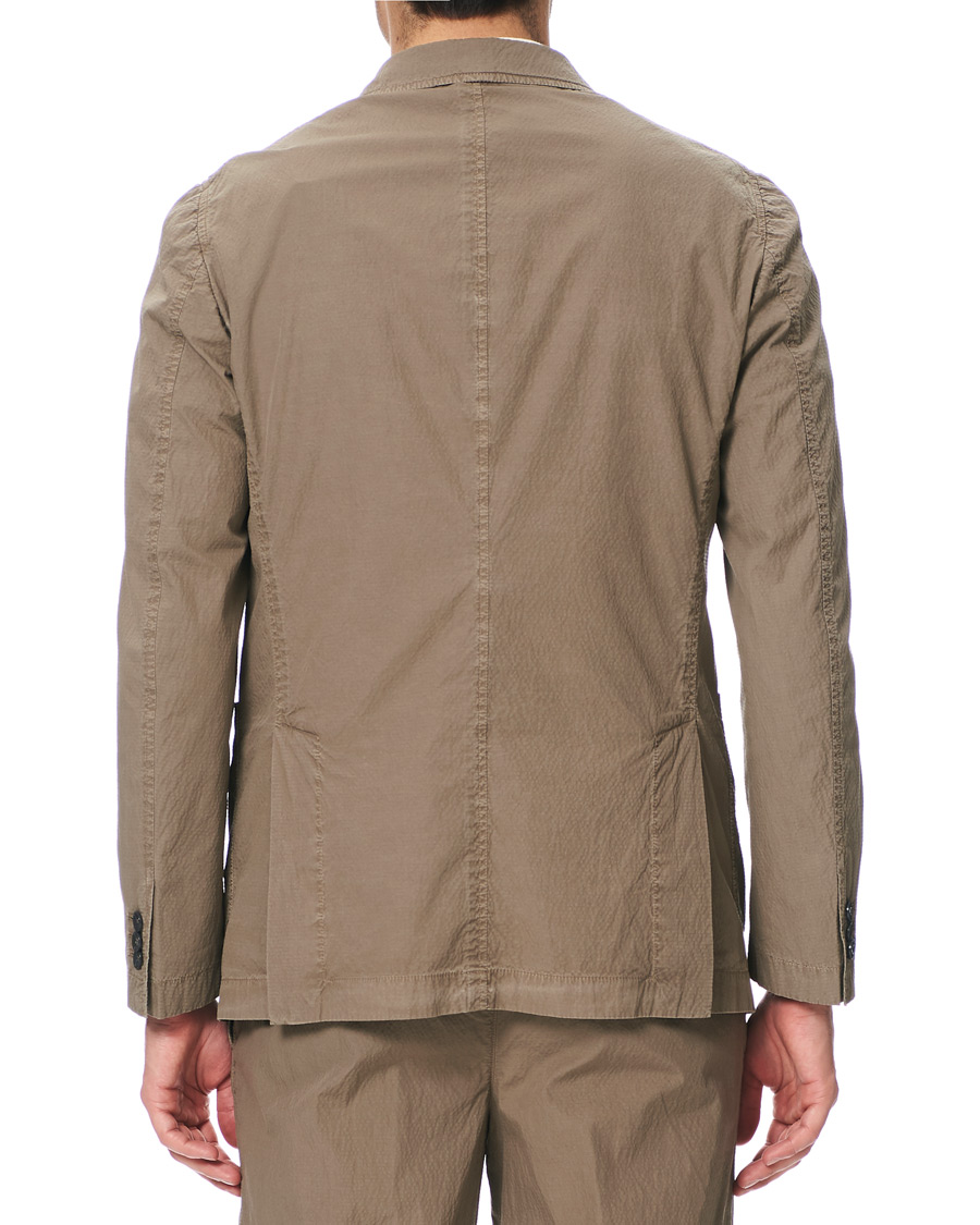 Herre | Dressjakker | The Gigi | Soft Seersucker Blazer Olive