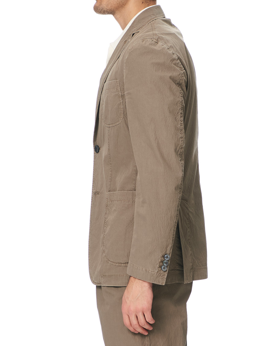 Herre | Dressjakker | The Gigi | Soft Seersucker Blazer Olive