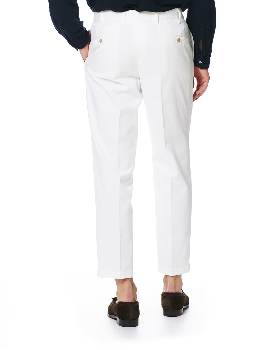 Herre | Bukser | The Gigi | Tonga Pleated Cotton Chinos White