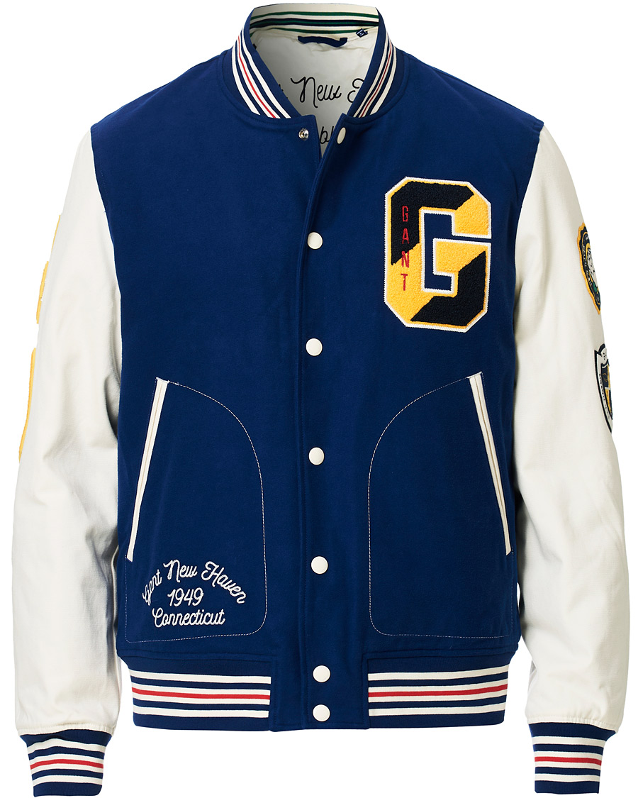 Herre | Jakker | GANT | Spring Varsity Jacket Deep Blue