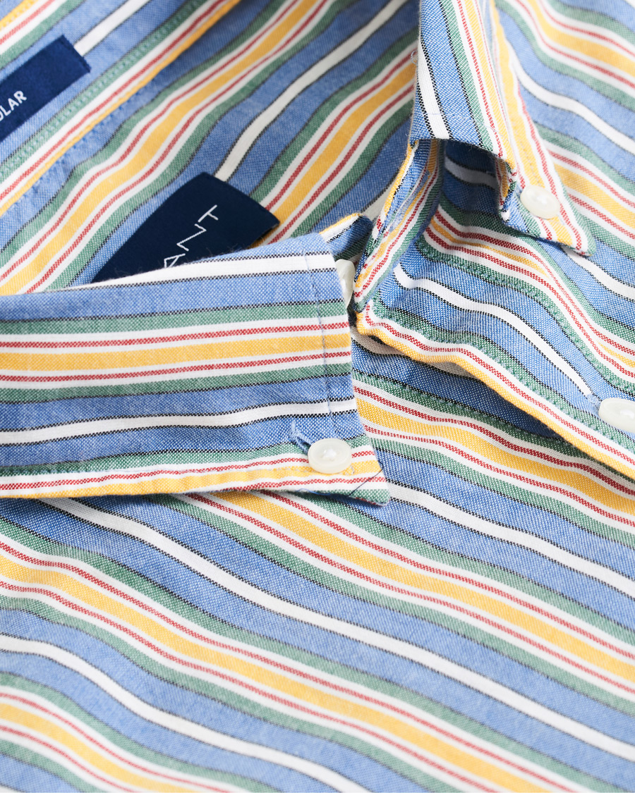 Herre | Skjorter | GANT | Windblown Oxford Stripe Shirt Bright Cobolt