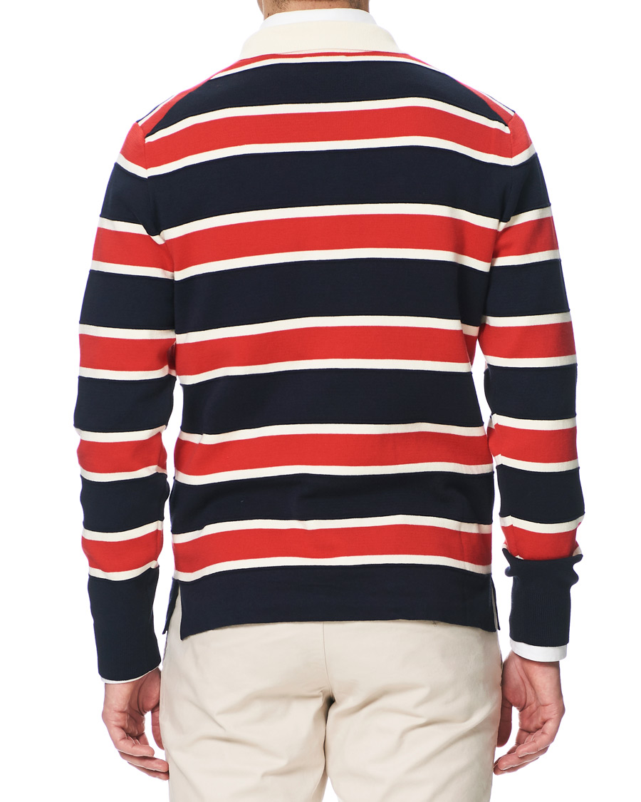 Herre | Gensere | GANT | Knitted Striped Rugger Bright Red