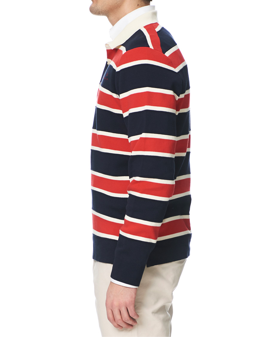 Herre | Gensere | GANT | Knitted Striped Rugger Bright Red