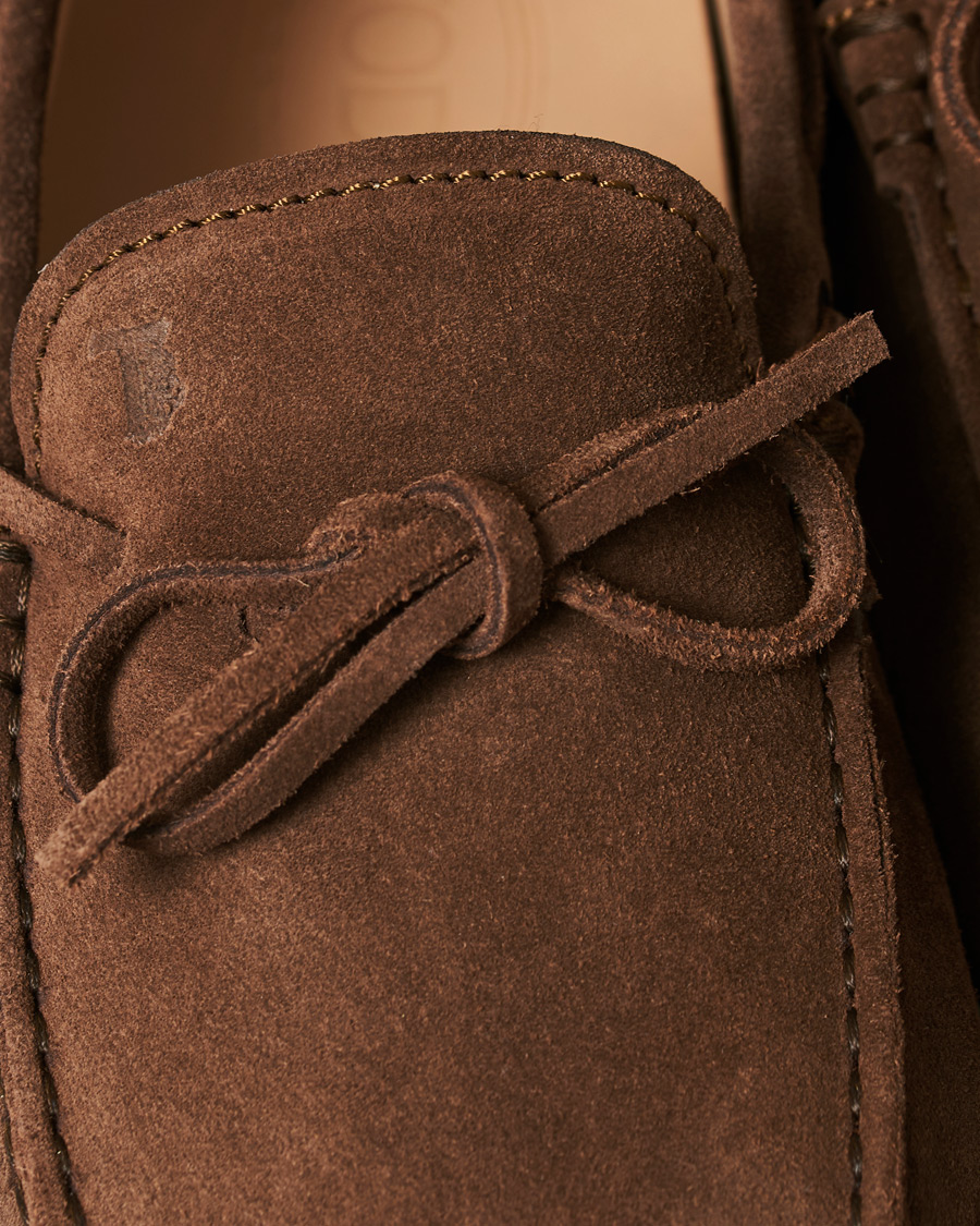 Herre | Tod's Laccetto Gommino Carshoe Light Brown Suede | Tod's | Laccetto Gommino Carshoe Light Brown Suede