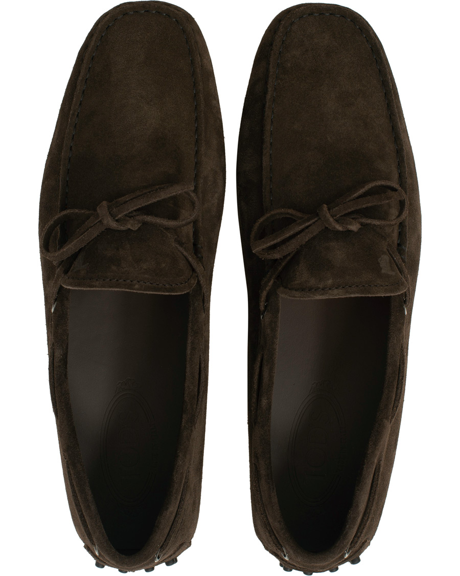Herre | Tod's Laccetto Gommino Carshoe Dark Brown Suede UK7 - EU41 | Tod's | Laccetto Gommino Carshoe Dark Brown Suede UK7 - EU41