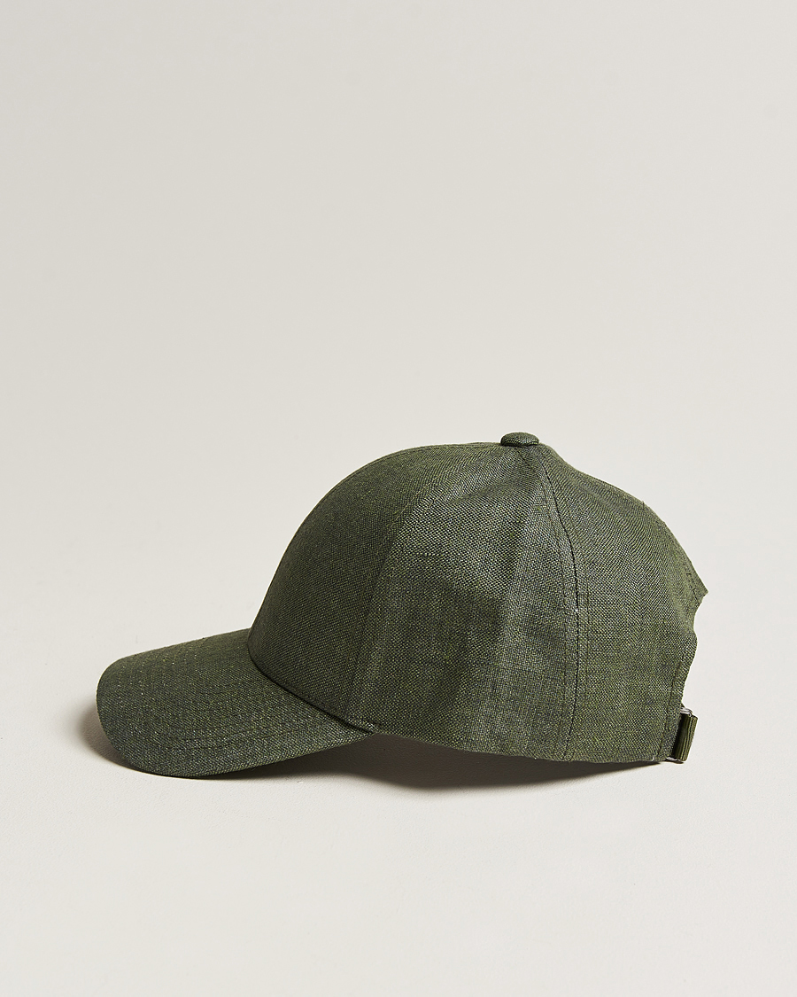 Herre | Skandinaviske spesialister | Varsity Headwear | Linen Baseball Cap French Olive