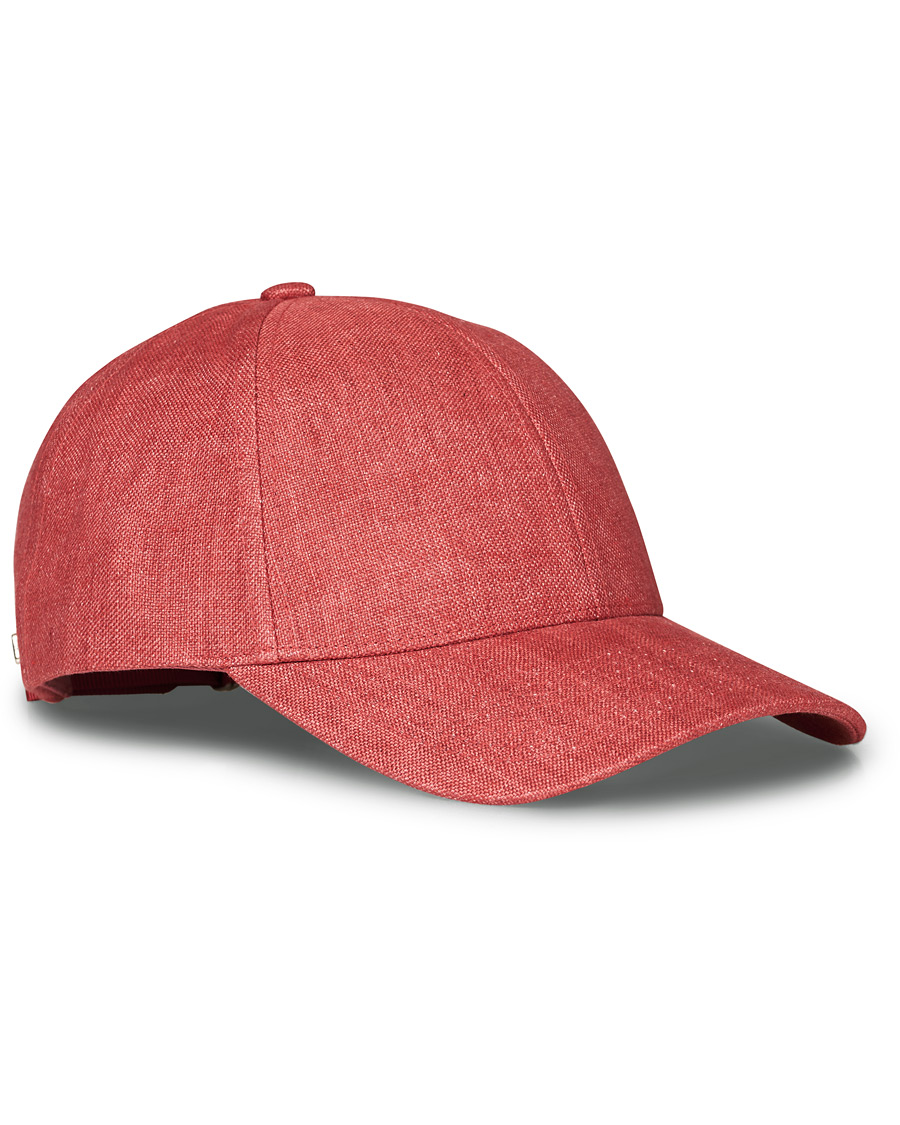 Herre | Varsity Headwear Linen Baseball Cap Amaranth Red | Varsity Headwear | Linen Baseball Cap Amaranth Red