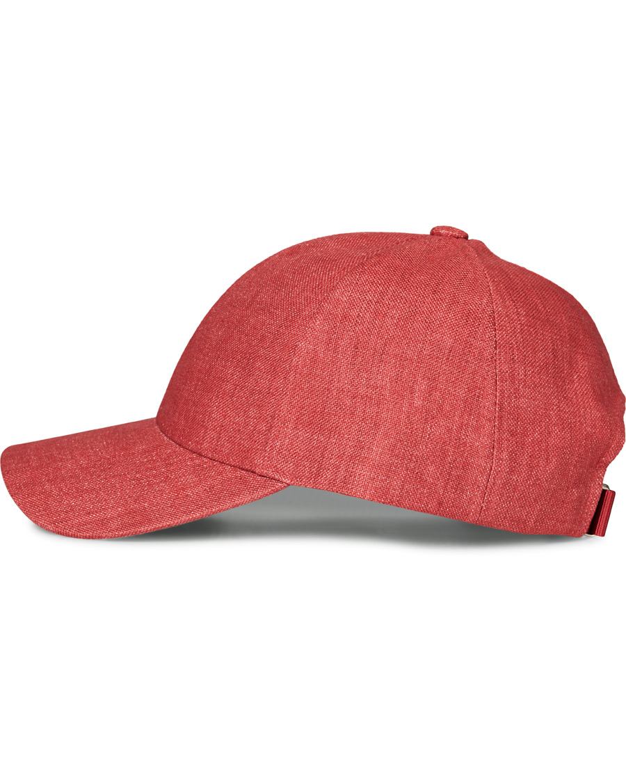 Herre | Varsity Headwear Linen Baseball Cap Amaranth Red | Varsity Headwear | Linen Baseball Cap Amaranth Red