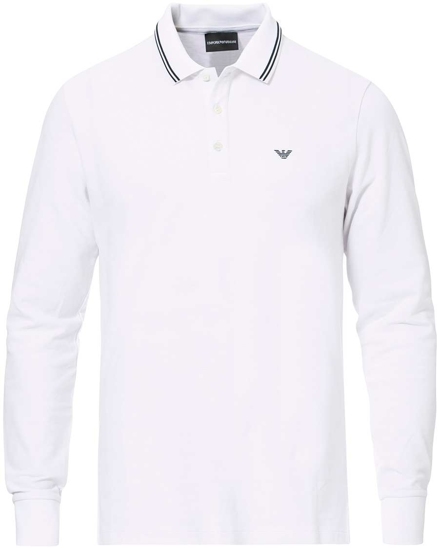 Herre | Gensere | Emporio Armani | Long Sleeve Polo White