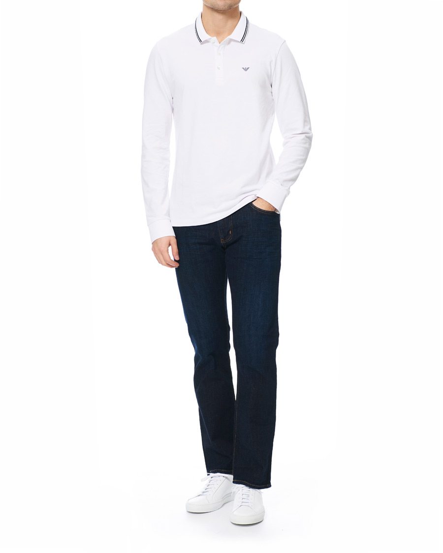 Herre | Gensere | Emporio Armani | Long Sleeve Polo White
