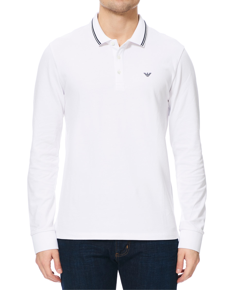 Herre | Gensere | Emporio Armani | Long Sleeve Polo White