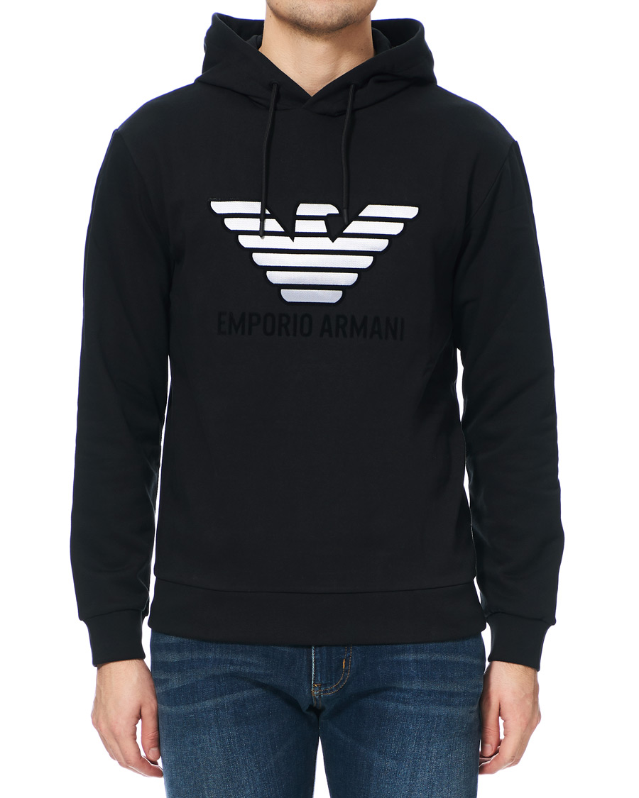 Herre | Gensere | Emporio Armani | Eagle Hoodie Black