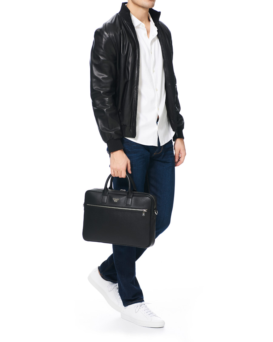 Herre | Emporio Armani Computer Bag Black | Emporio Armani | Computer Bag Black
