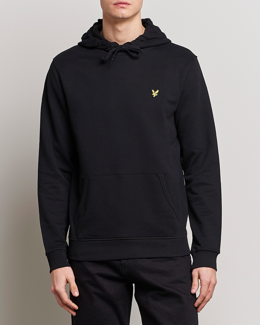 Herre | Hettegensere | Lyle & Scott | Organic Cotton Pullover Hoodie Jet Black