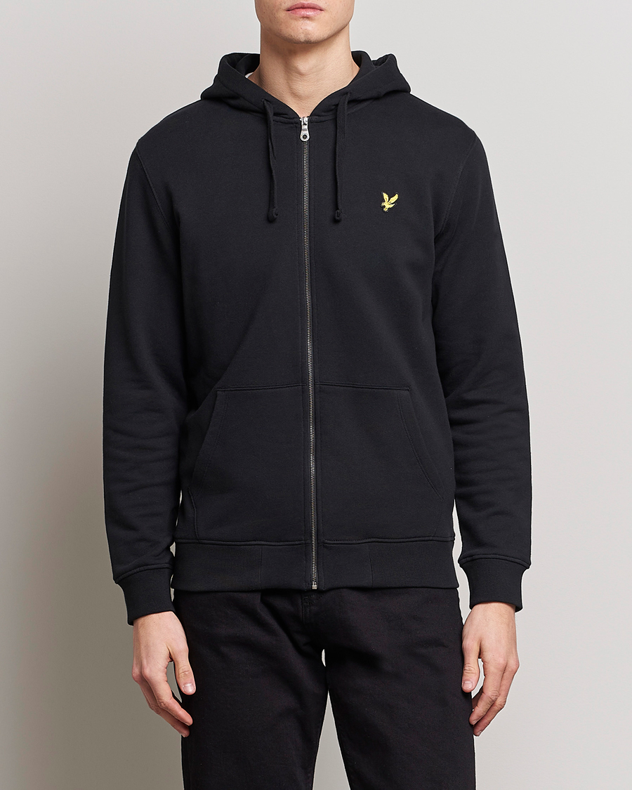 Herre | Gensere | Lyle & Scott | Full Zip Hoodie Jet Black