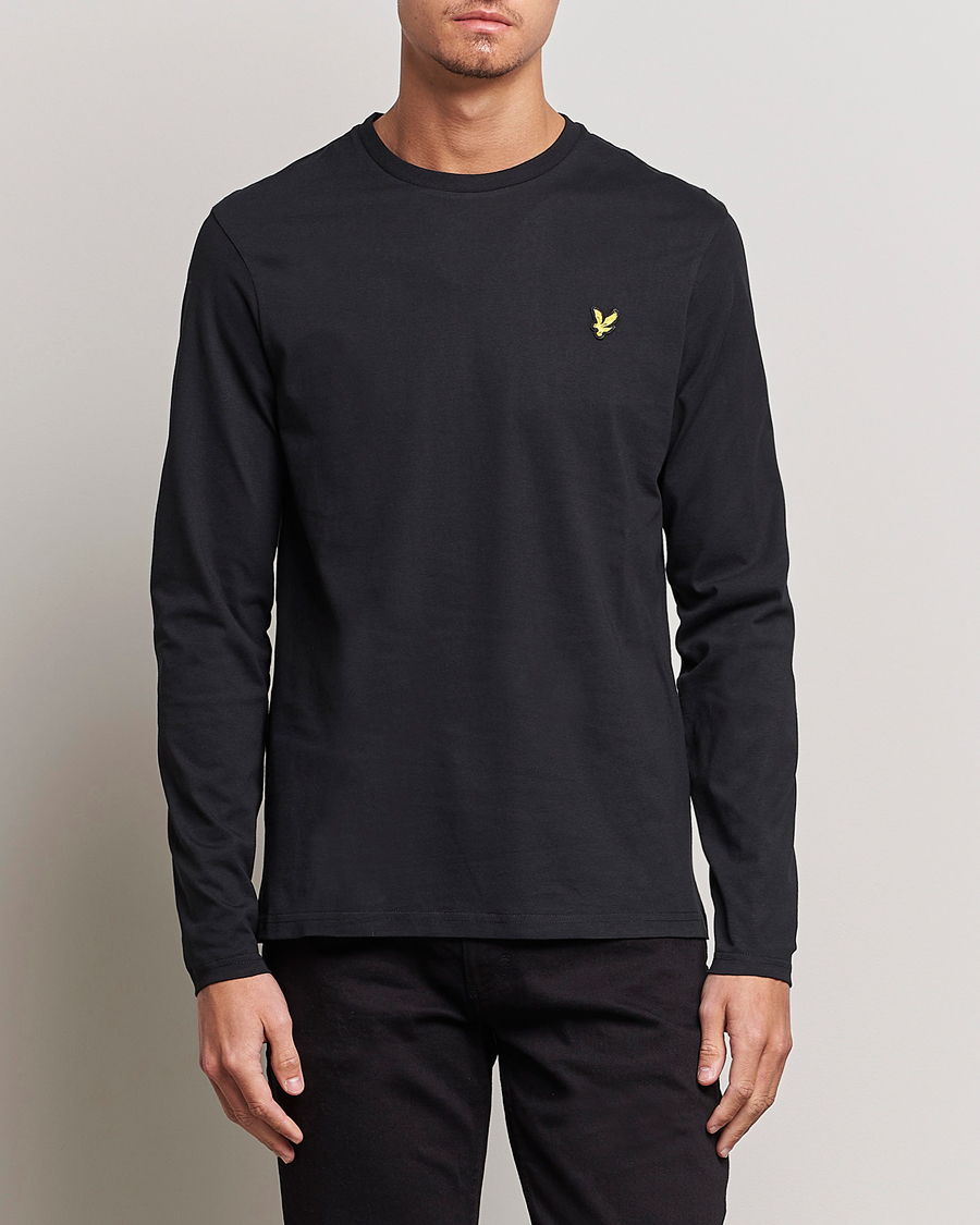 Herre | Klær | Lyle & Scott | Long Sleeve Crew Neck T-Shirt Jet Black