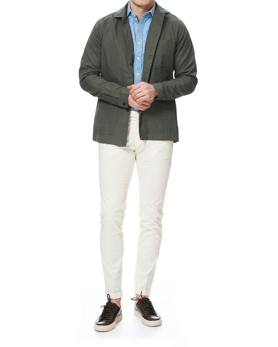Herre | Skjorter | Eton | Heavy Twill Overshirt Green