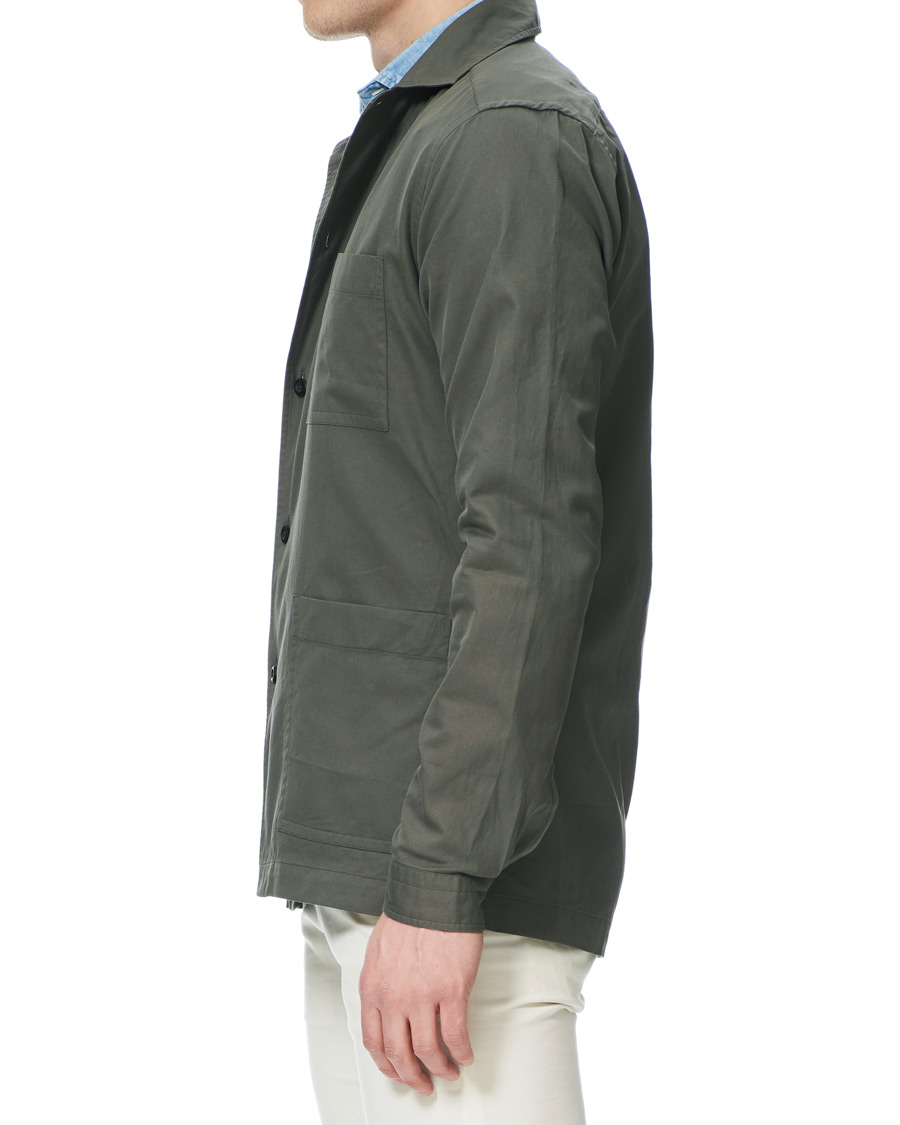 Herre | Skjorter | Eton | Heavy Twill Overshirt Green
