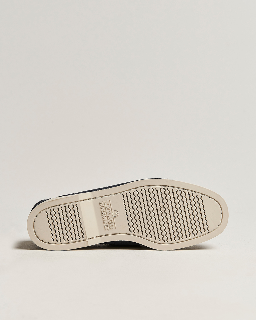 Herre | Sebago Docksides Suede Boat Shoe Navy | Sebago | Docksides Suede Boat Shoe Navy