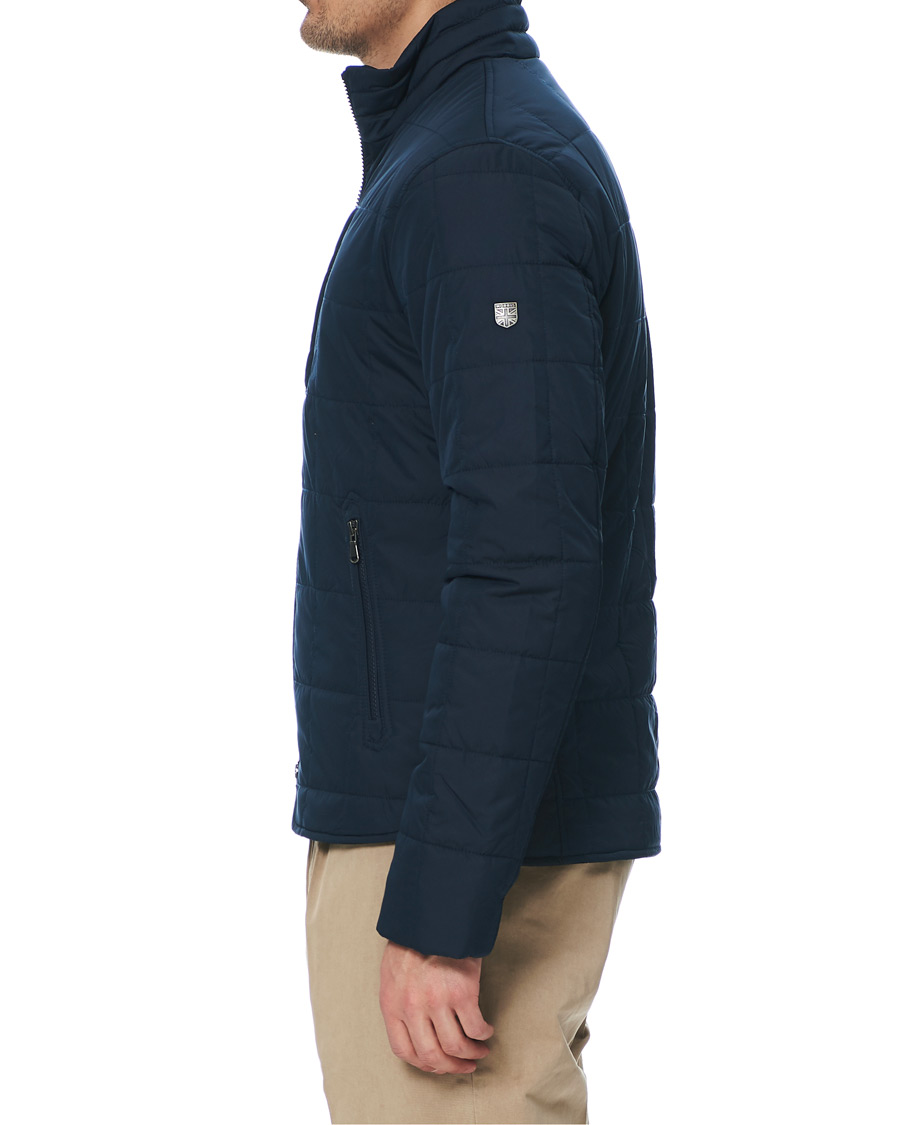 Herre | Jakker | Morris | Quilted Crew Jacket Navy
