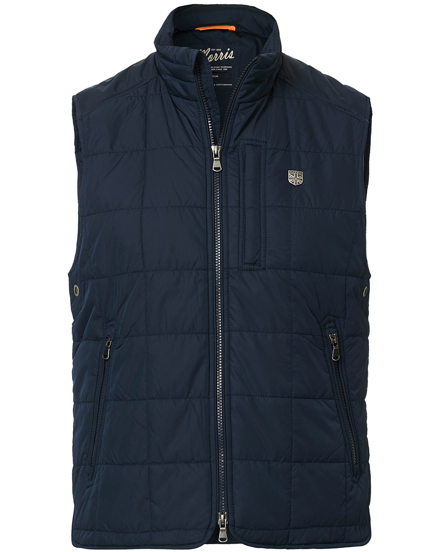 Herre | Jakker | Morris | Quilted Crew Vest Navy
