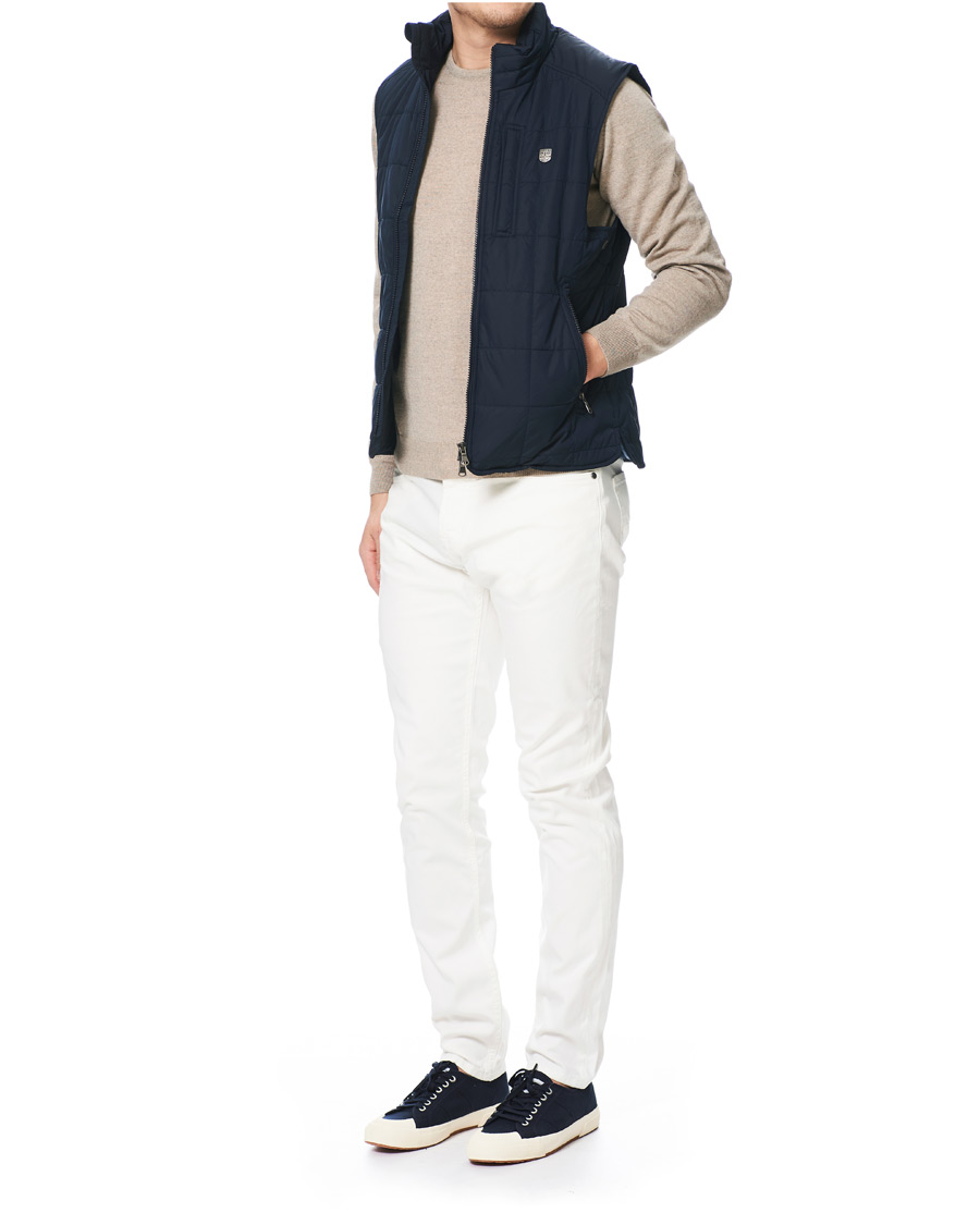 Herre | Jakker | Morris | Quilted Crew Vest Navy
