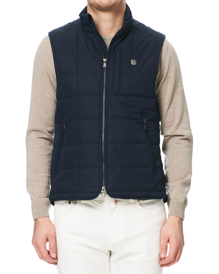 Herre | Jakker | Morris | Quilted Crew Vest Navy