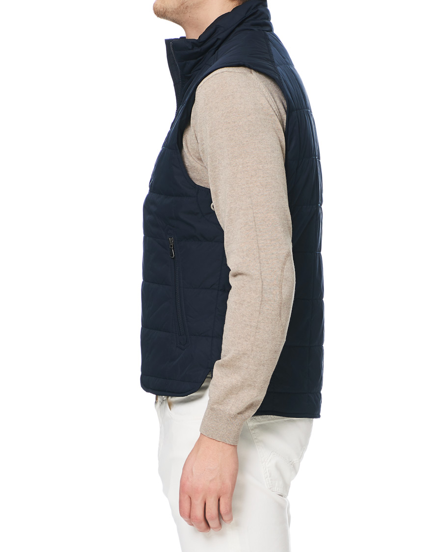 Herre | Jakker | Morris | Quilted Crew Vest Navy