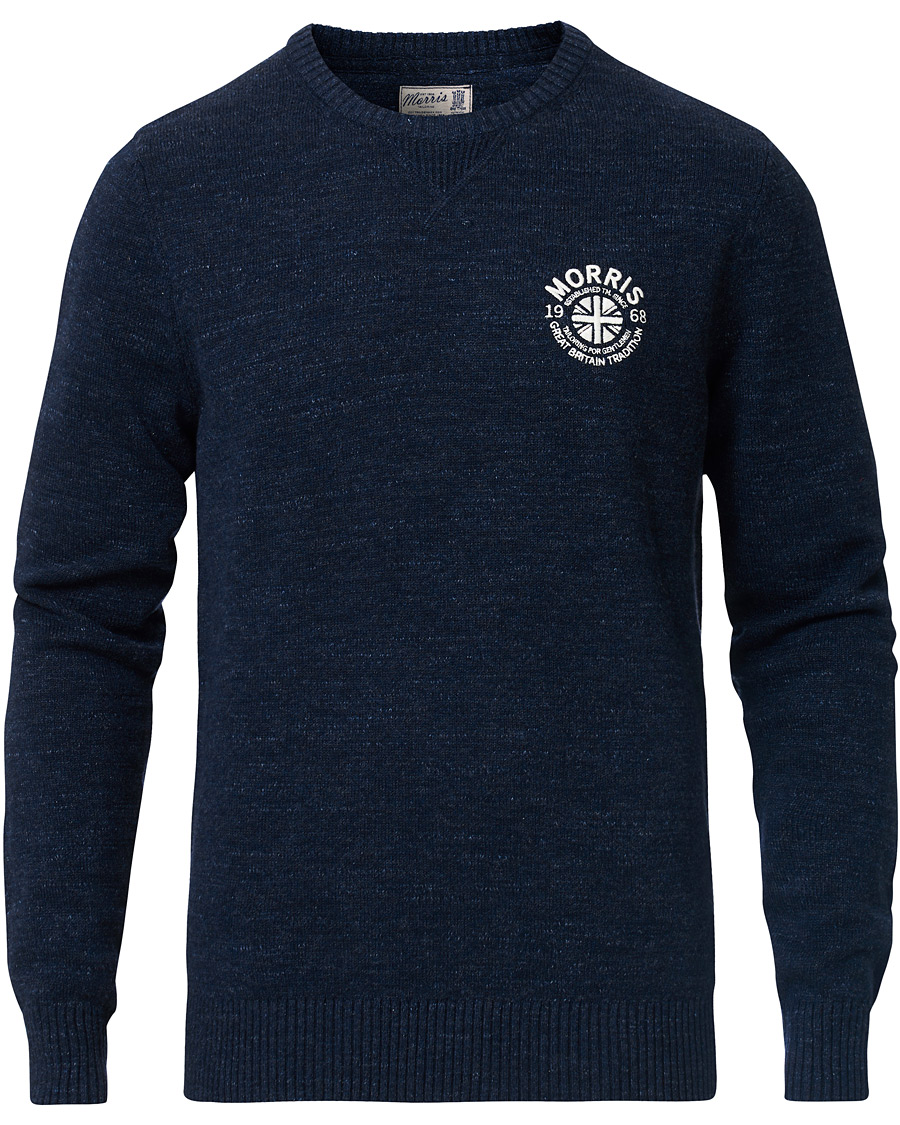 Herre | Gensere | Morris | Leron Knitted O-Neck Navy