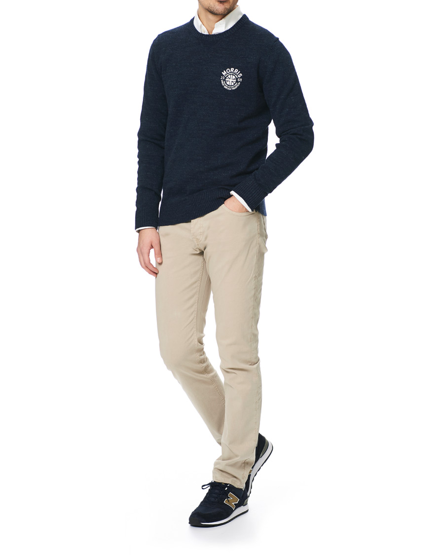 Herre | Gensere | Morris | Leron Knitted O-Neck Navy