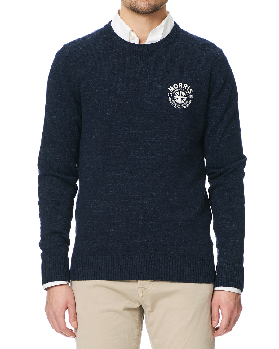 Herre | Gensere | Morris | Leron Knitted O-Neck Navy