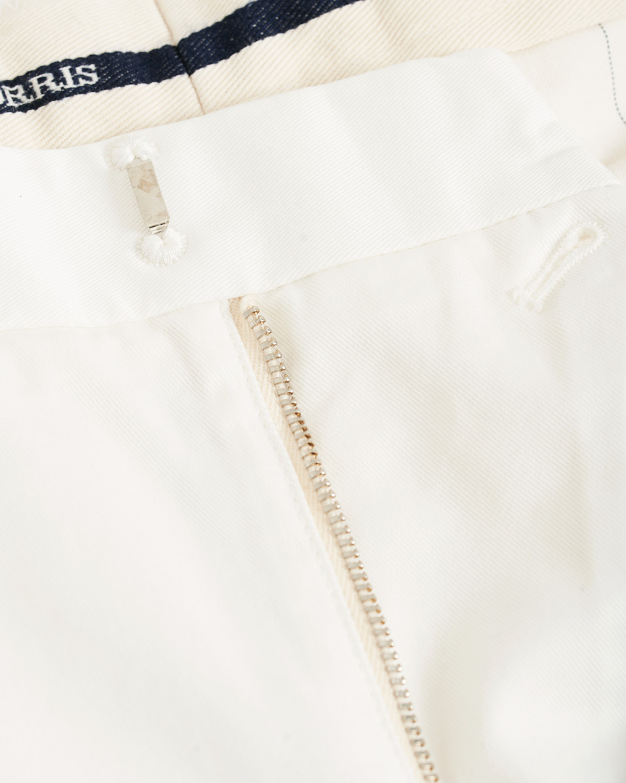 Herre | Bukser | Morris | Bernard Pleated Turn Up Trousers Off White