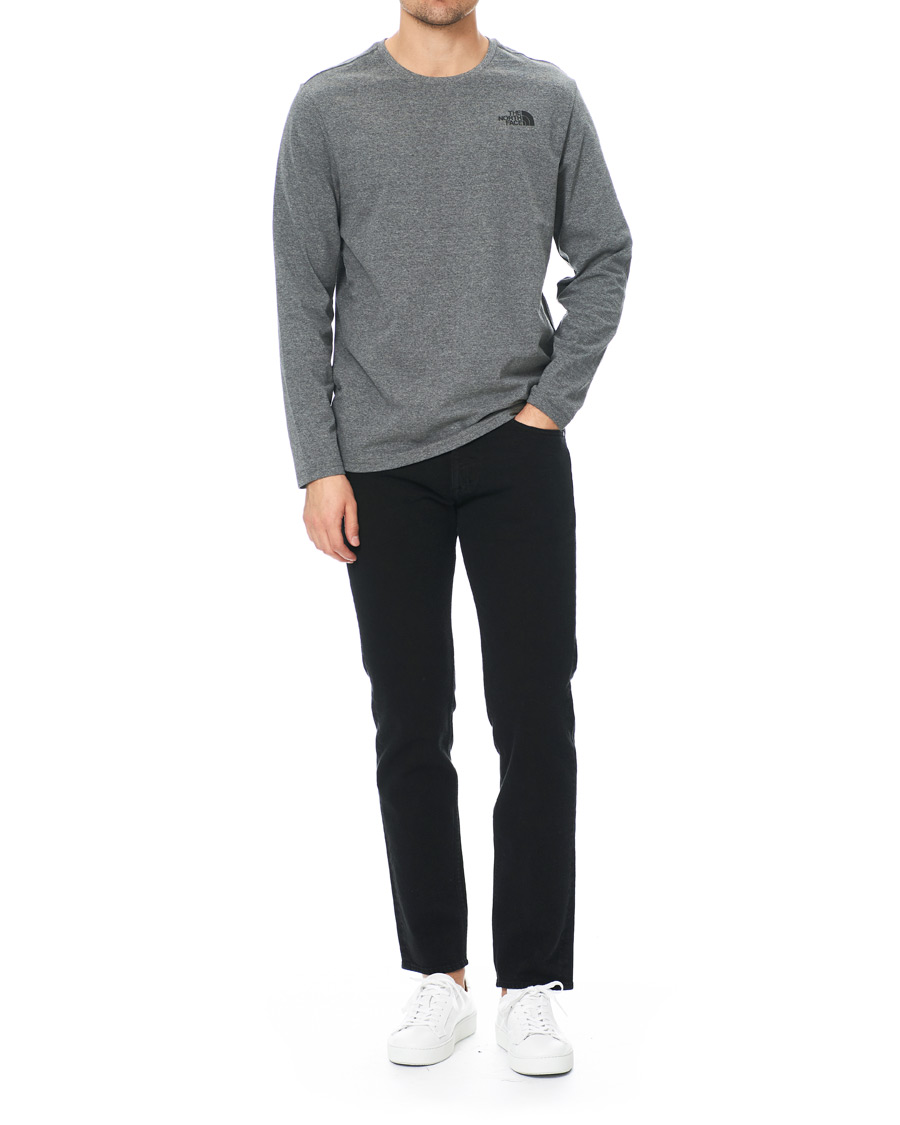 Herre | T-Shirts | The North Face | Simple Dome Long Sleeve Tee Heather Grey