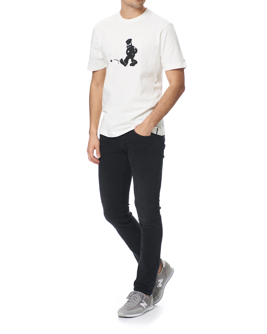 Herre | T-Shirts | C.P. Company | Comics And Cars Logo Tee Off White
